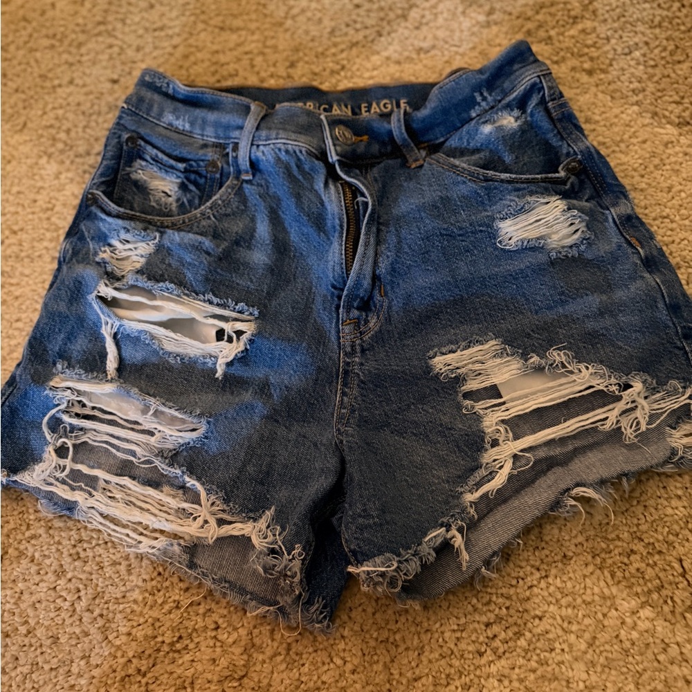 American Eagle Outfitters Women's Ripped Denim Shorts